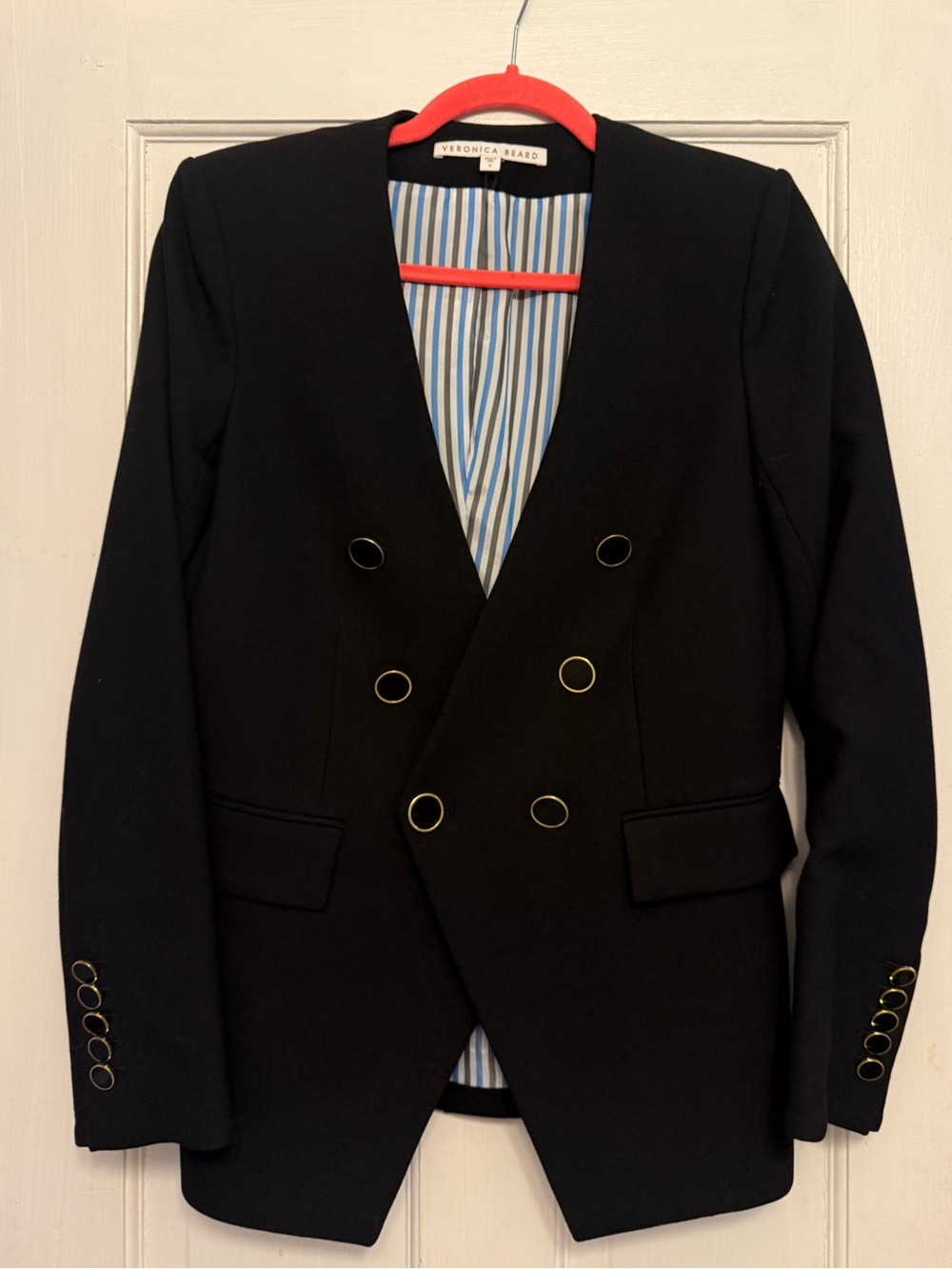 Veronica Beard Black Dickey Blazer Size 8